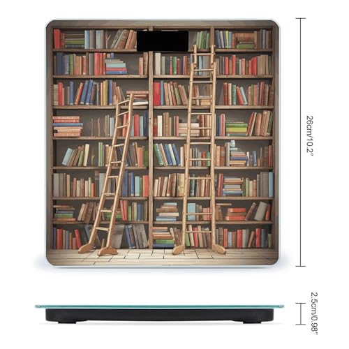 Báscula Digital de Baño con Diseño Funny Book Shelves miniatura 2