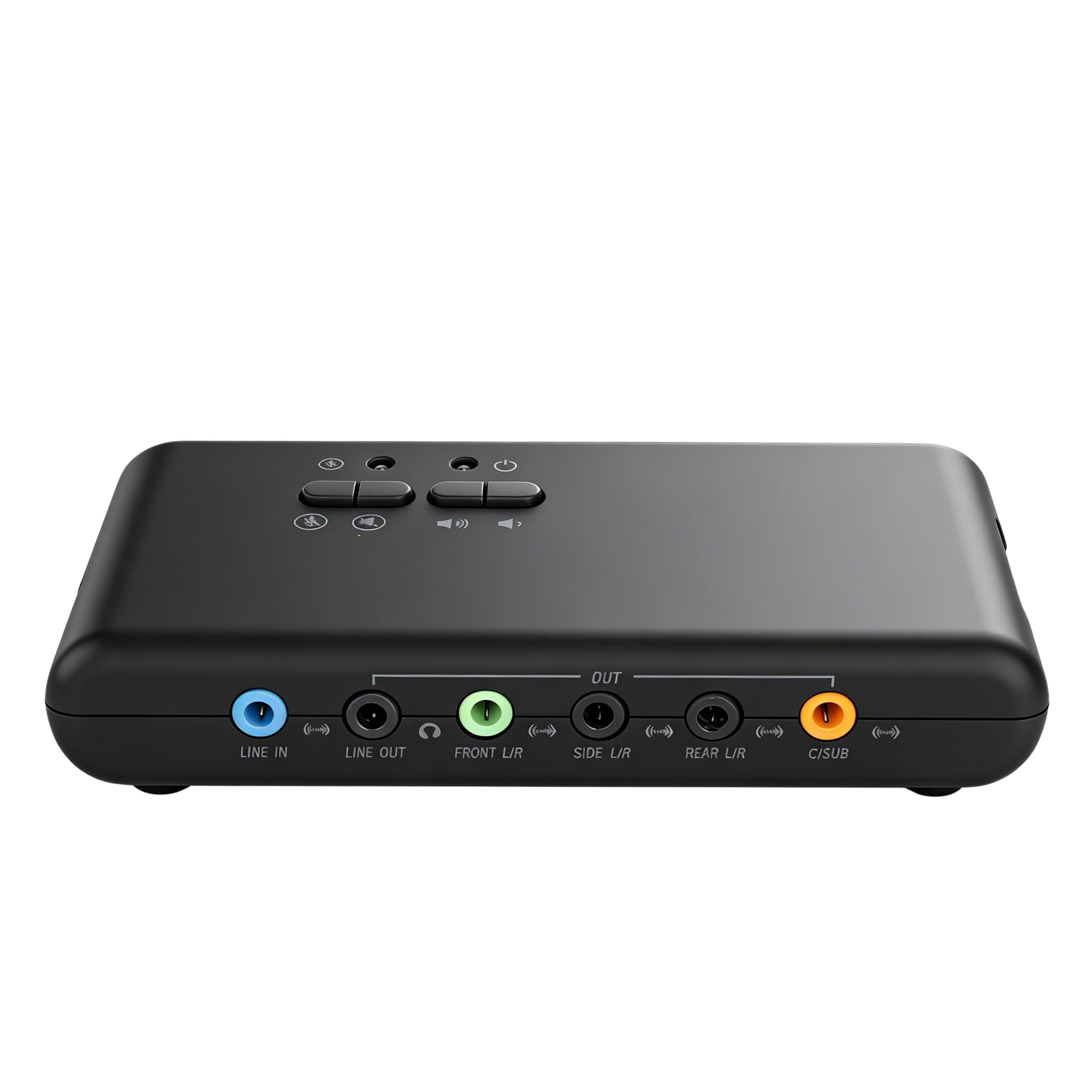Tarjeta de Sonido Externa USB 7.1 de 8 Canales, Caja de USB Soundbox Externa, Compatible con 12 Mbps, Sonido Envolvente 3D Dinámico, Grabación Reproducción Simultánea Compatible (Negro)
