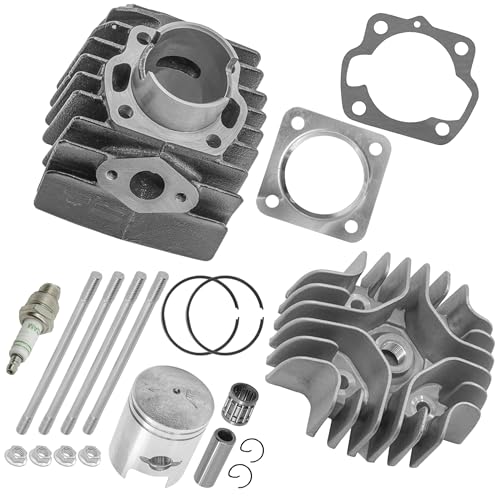 Caltric Top End Cylinder Kit Compatible with Suzuki JR50 1985-2006 / LT50 QuadRunner 1985-1987 / LT-A50 QuadSport 2003-2005