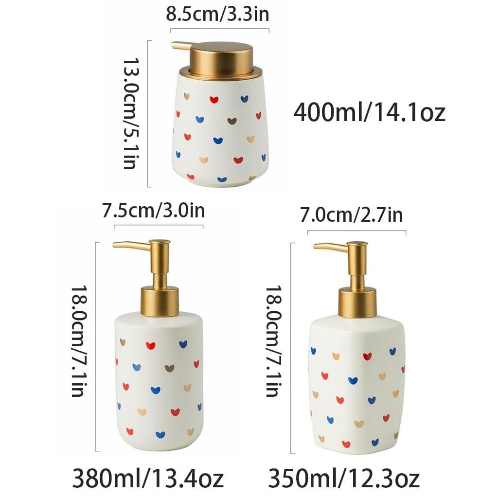 Dispensador de Jabón Líquido Dispensador De Jabón, Loción, Manual, Botella Rellenable Botellas de Aseo(380ml)