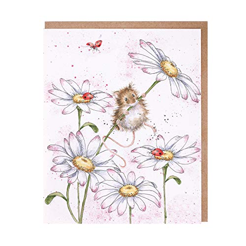 Wrendale Designs Greeting Card - OOPS A DAISY (Mouse)