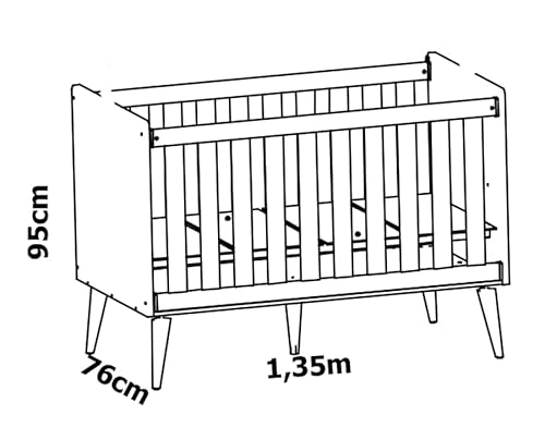 Jogo de Quarto para Bebê Completo 3 Portas Théo New Rosa Fosco com Madeira - MoveisAqui