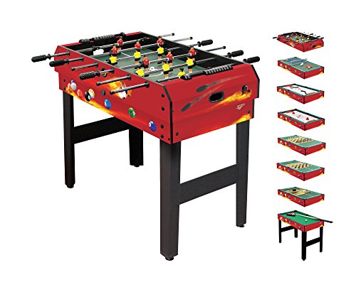 Preisvergleich Produktbild Carromco Multifunktionstisch - 8 in 1 - Fire XT Unisex Erwachsene, Red / Black