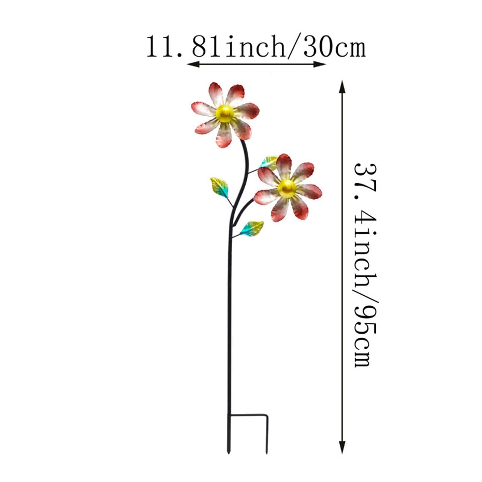Molinillo de viento para el patio, decoración de flores y césped | Jardín spinner molinos de viento al aire libre, para terraza, césped, camino, paisajismo, puerta de casa, granja