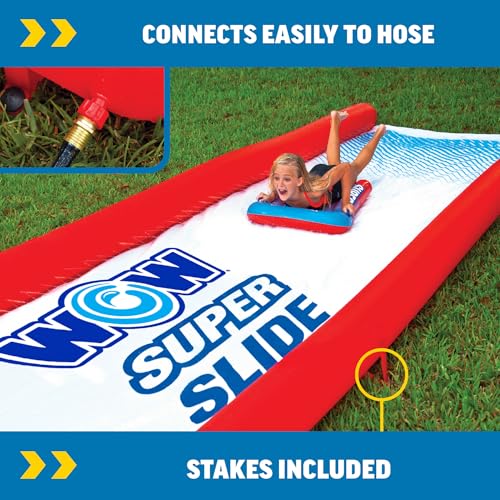 Wow Sports Super Inflatable Lawn Water Slide - 25 ft - Zigzag Sprinklers - Includes 2 Sleds - Kids & Adults by WOW Sports - Image 4