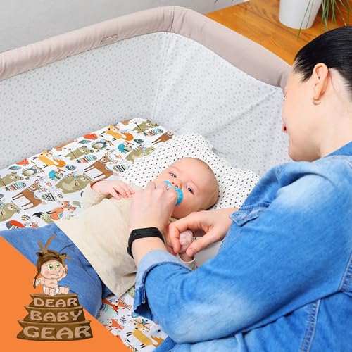 Image of Dear Baby Gear - Premium Car Seat Infant Blanket - Soft Swaddle Blanket for Baby Girls and Boys, Plush Blankets - Adorable Designs, Comfortable Fabric - Tribal Animals(40 x 30 inches)