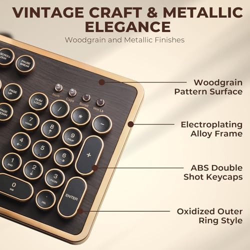 Clavier mécanique rétro machine à écrire 104 touches filaire programmable