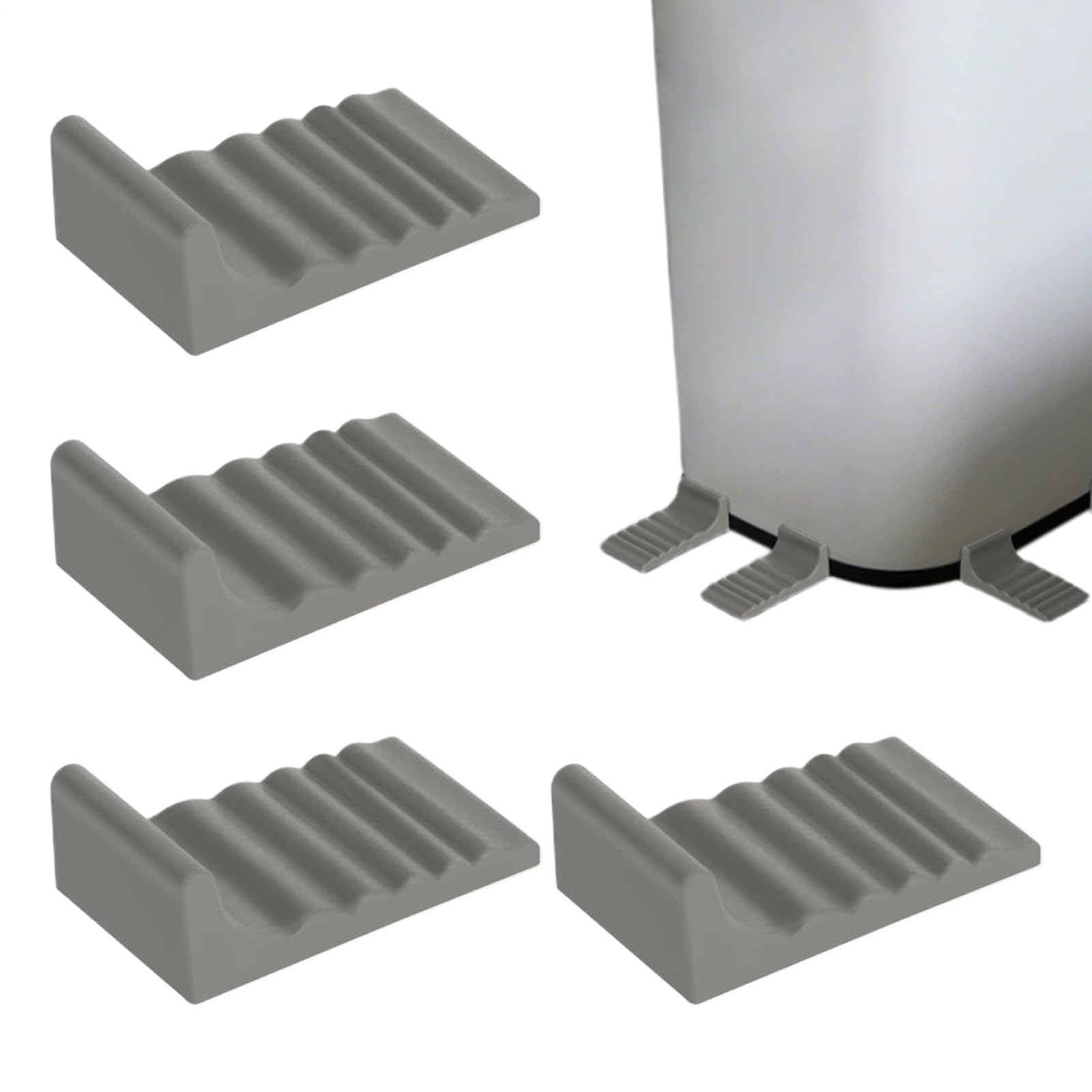 Protection murale pour poubelle : lot de 4 tapis adhésifs carrés