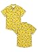 Hawaiian Shirt for Men Summer Beach Casual Short Sleeve Button Shirts Cartoon Duck Print Yellow Beach Shirts for Vacation