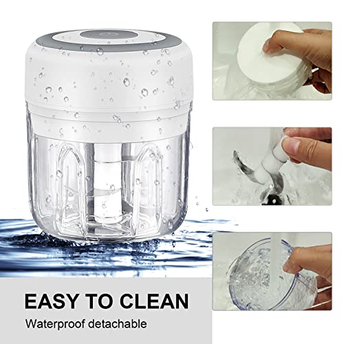 Electric Mini Garlic Chopper, Portable Food Processor, Vegetable Chopper Onion Mincer, Cordless Meat Grinder With Usb Charging For Vegetable, Pepper, Onion, Baby Food, Seasoning, Nuts (Bpa-Free) #TOP4