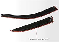 Vista 6 de AJP Distributors 4 piezas de visera de ventana lateral con cinta adhesiva para ventana lateral, protector de lluvia, deflector de viento