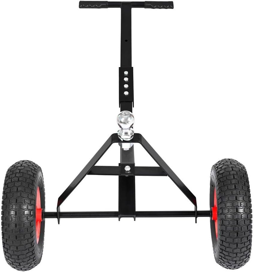 Trailer Dolly with 2" Hitch Ball – 600 LBS Capacity Heavy Duty Steel Trailer Mover with 13" Flat-Free Tires, Wide Wheelbase for Stability, Ideal for RV, Boat, Camper, Jet Ski & Utility Trailers