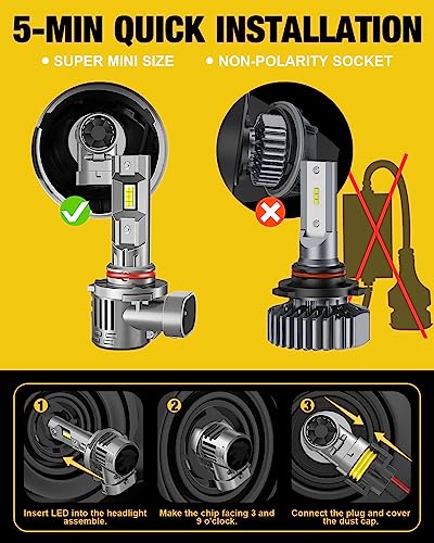 Fahren 2023 Upgraded 9005 9006 Combo Led Headlight Kit, 48000Lm 600% Ultra Brighter Hb3 Hb4 High And Low Beam, 6500K Cool White, 99% Canbus Ready, Plug And Play, Ip68, Pack Of 4 #TOP3