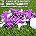 FINGER TEN Golf Tees Plastic 3 1/4 2 3/4 1 1/2 Inch Unbreakable Pink Purple Colored Long Short Tees Iron Shots Easy to Find 100 Pack Consistent Height Mixed Size Gift Set(2 3/4 and 1 1/2 Purple)