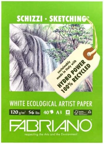 Fabriano Ecowhite Sketch Pad 11.7X16.5 Inches