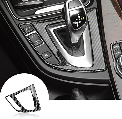 Carbon Fiber Console Gear Shift Box Cover Trim for BMW 3 Series F30 F31 2013-2018