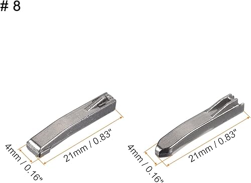 Miniatura 8 de uxcell Juego de 10 juegos de pestillo de reparación de doble cremallera abierta, 8 pines de inserción para chaqueta y abrigo, cremalleras