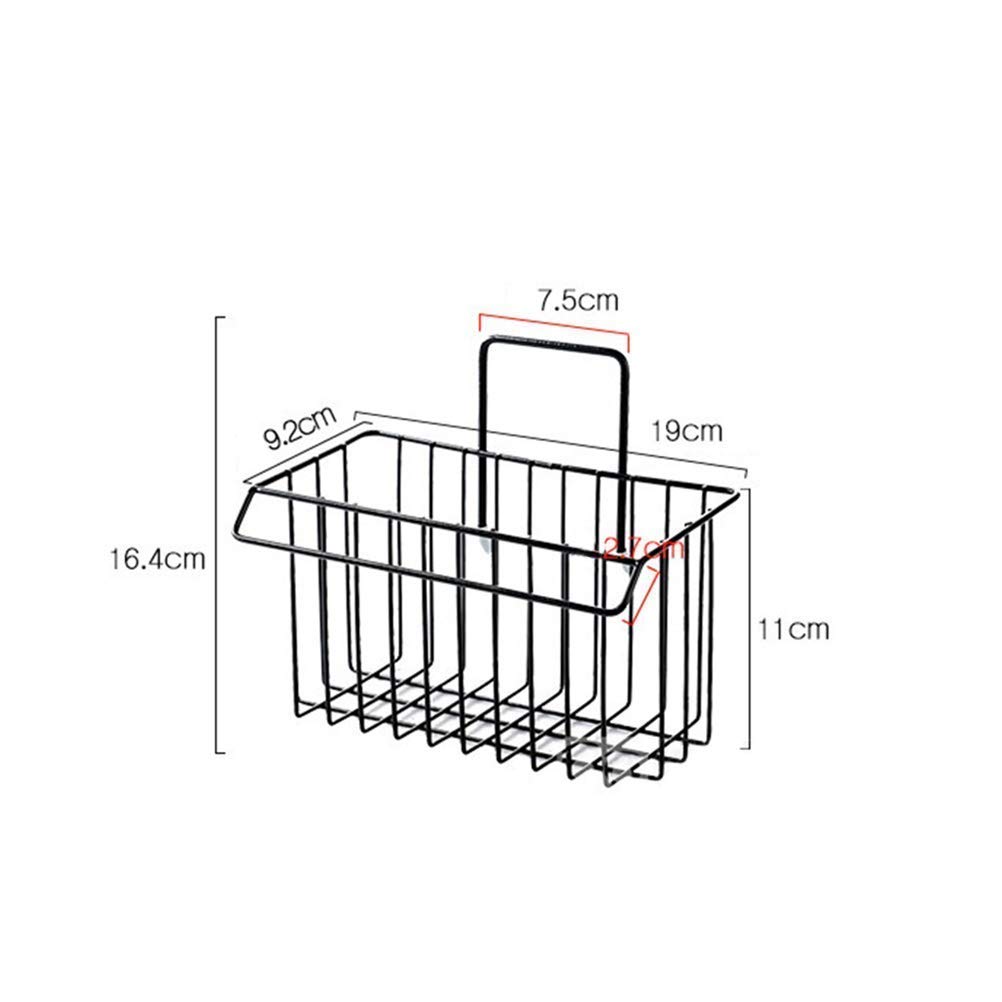 Cartxomy New Stainless Steel Wall Hanging Bathroom Shower Caddy Basket Shelf for Bathroom Sink Sponge Holder, Shampoo, Cosmetic Liquid and Toothbrush Holder with Kitchen Towel Rack Stand- Black 4
