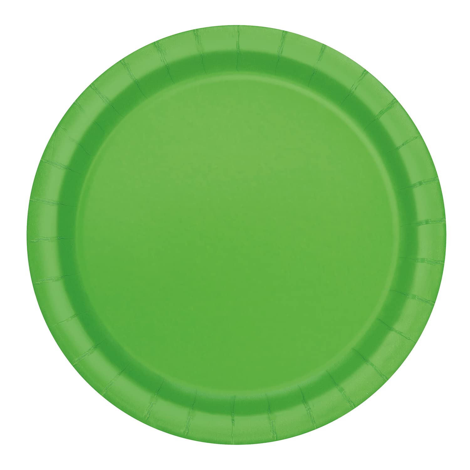 Trimming Shop 9" Heavy Duty Round Dessert Plates Lime Green Disposable Plates 23cm - Colour Themed Paper Tableware for BBQs, Weddings, Anniversary, Birthday, Multipurpose Occasions (16 Pack) — image 1