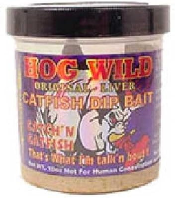 Magic Bait Catfish Hog Wild Chicken Blood Dip Bait, 10-Ounce, Red