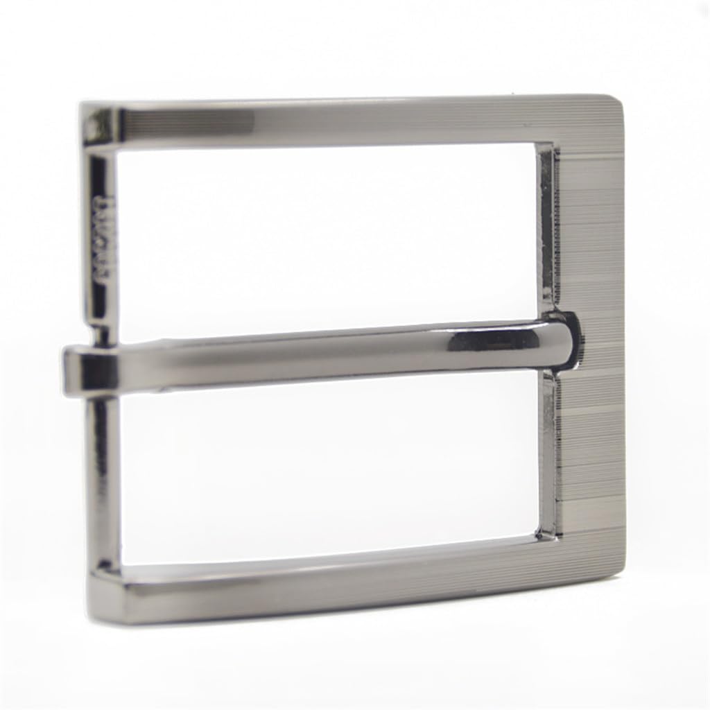 Cabeza de cinturón cuero for hombre, hebilla aleación Zinc, láser, 40mm, cabeza cuadrada duradera