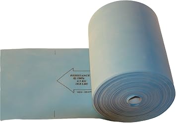 Workoutz 150ft Bulk Flat Resistance Band Roll in Dispenser Box for Physical Therapy and Exercise