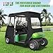 10L0L 2 Passenger Golf Cart Enclosure for EZGO TXT & RXV, 600D Waterproof Golf Cart Rain Cover, Heavy Duty Driving Enclosure, Snowproof Windproof, with Clear PVC Windows & Tail Light Panel - Roof 59”