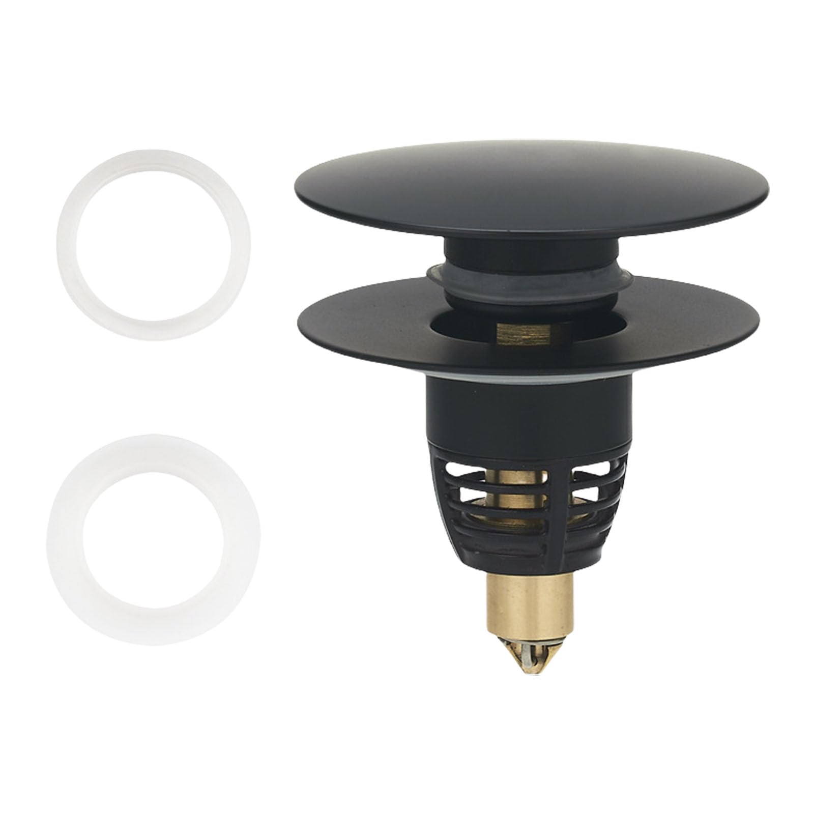 Copper Drain Filter Bounce Cores Sink Plug Basins Basket Stoppers for Bathroom Kitchen Enduring Drainers for Bathroom Stoppers