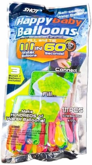 Water Balloon - Assorted Colours, Easy To Fill 111 pcs Holi Color/Gulal Magic Splash (3)