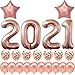 2019 Rose Gold Confetti Balloons Kit | Large 40 Inch 2019 Balloons Rose Gold | New Years Eve Party Supplies 2019 | Graduations Party Supplies 2019 New Years Party Decorations, Graduation Decorations