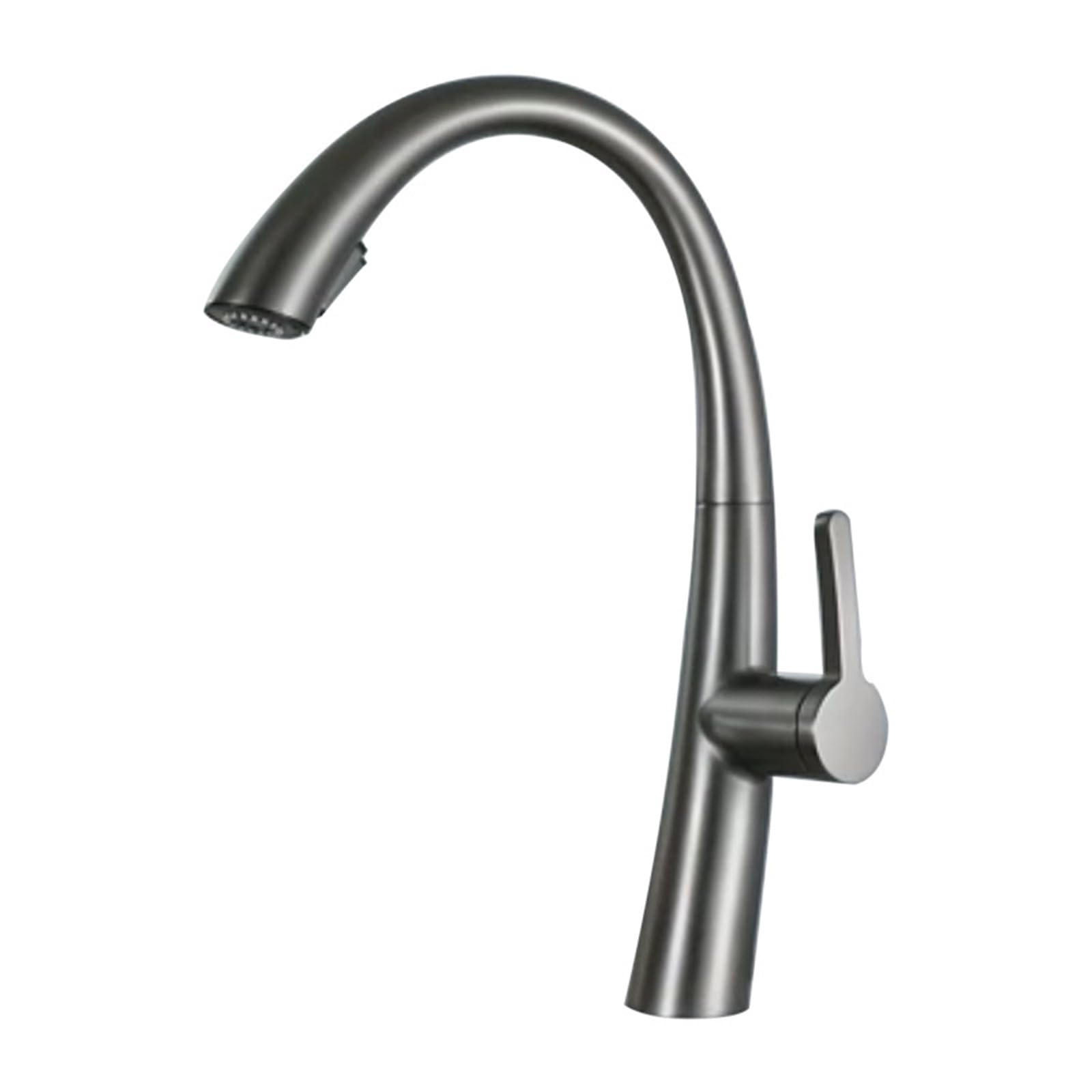 ZYCHSJXA Kitchen Bath Taps Sink with Pull Out Spray Grey 2 Mode Faucet, Water Tap 360 Swivel Sprayer Gooseneck Spout