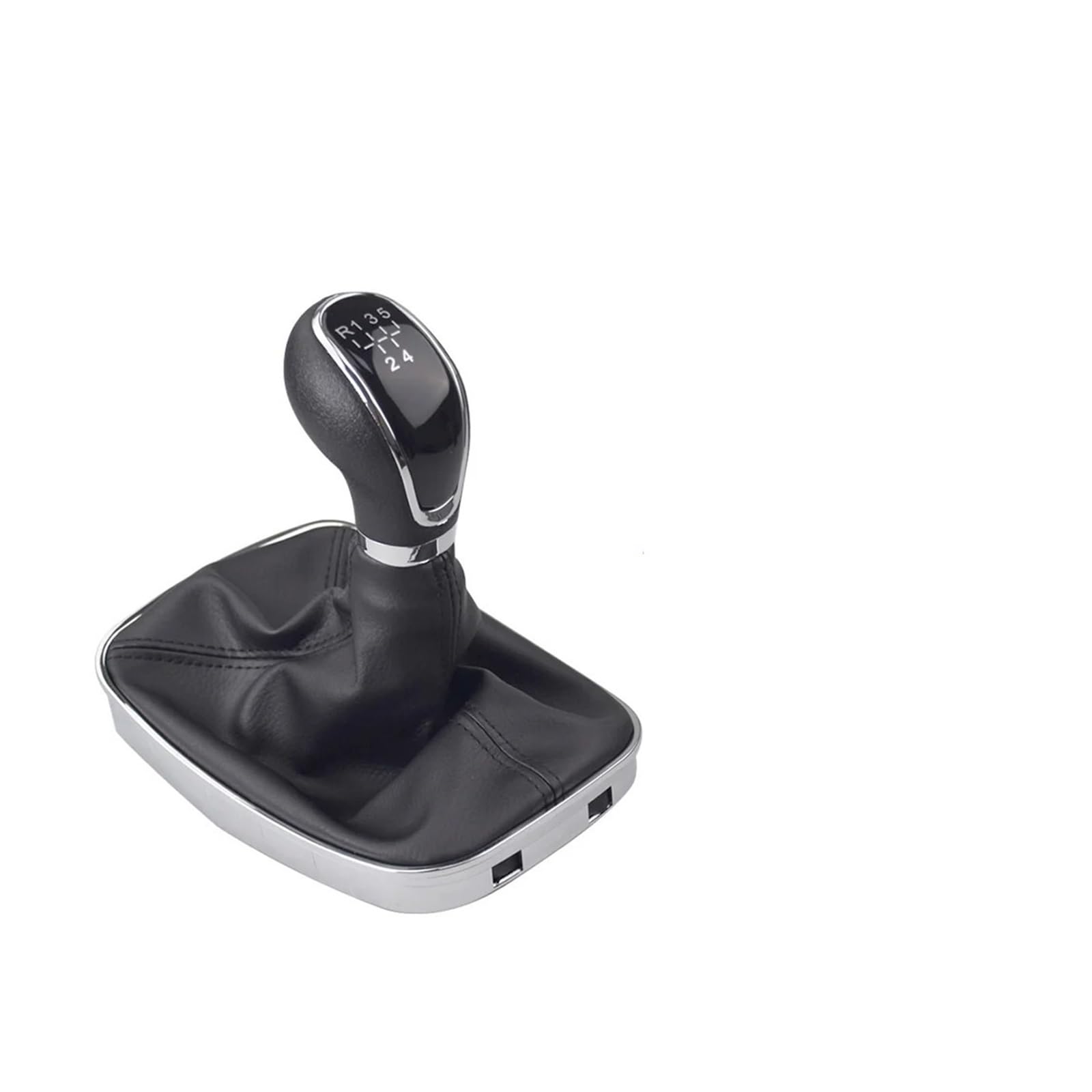 Qmtvfsrh 5 Speed Car Gear Shift Knob Pu Leather 5/6-Speed Manual Gear Shift Knob With Boot For Opel For Insignia 2003-2017 Car Accessories(5 Speed)