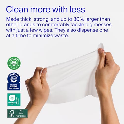 coterie baby wipes for sensitive skin plant-based and plastic-free fibers 99 water hypoallergenic ph balanced unscented clean and gentle baby essentials 8 pack 448 count