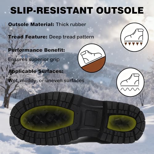 Bottes de marche d'hiver imperméables et antidérapantes - 5
