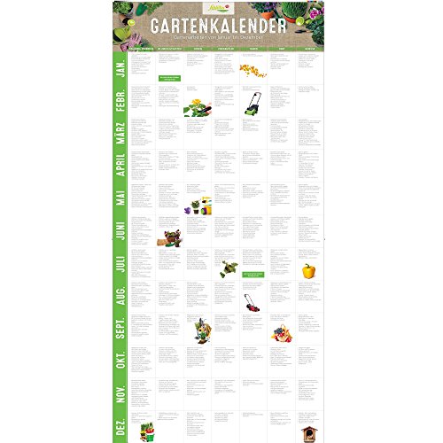 Garten Schlüter Gartenkalender Immerwährender Kalender/Jahreskalender für den Garten als Ratgeber mit vielen Gartentipps - Poster Wandkalender Groß für EIN gutes Gartenjahr