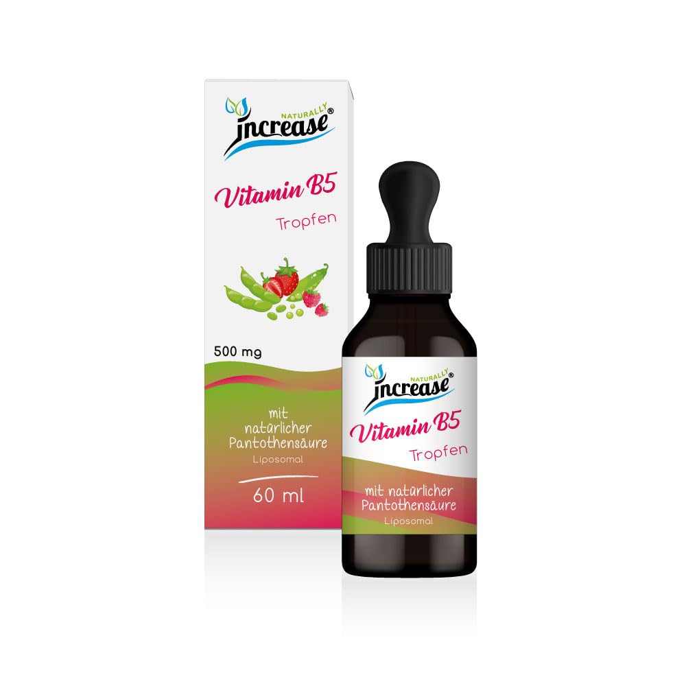 Nimm 3, zahl 2 Aktion Liposomale Vitamin B5 Tropfen hochdosiert - (45.000mg in 3 Flaschen) 500mg Vitamin B5 (Pantothensäure) pro Tagesdosis - MCT Öl - Hohe Bioverfügbarkeit
