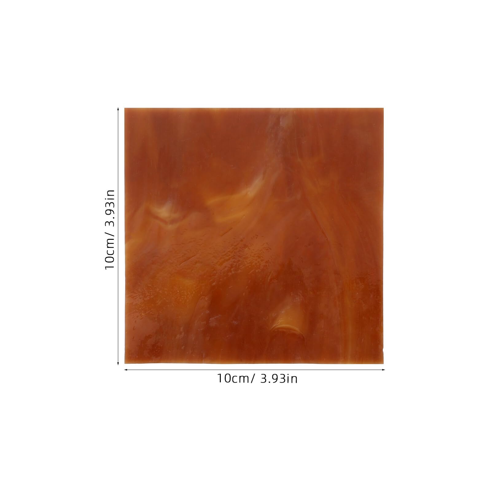Gatuida Kit de Fabrication de Vitraux en Verre Marron, 10 Pièces, Matériaux pour Mosaïque, Usage pour Décorations d'Église, Détails Soignés