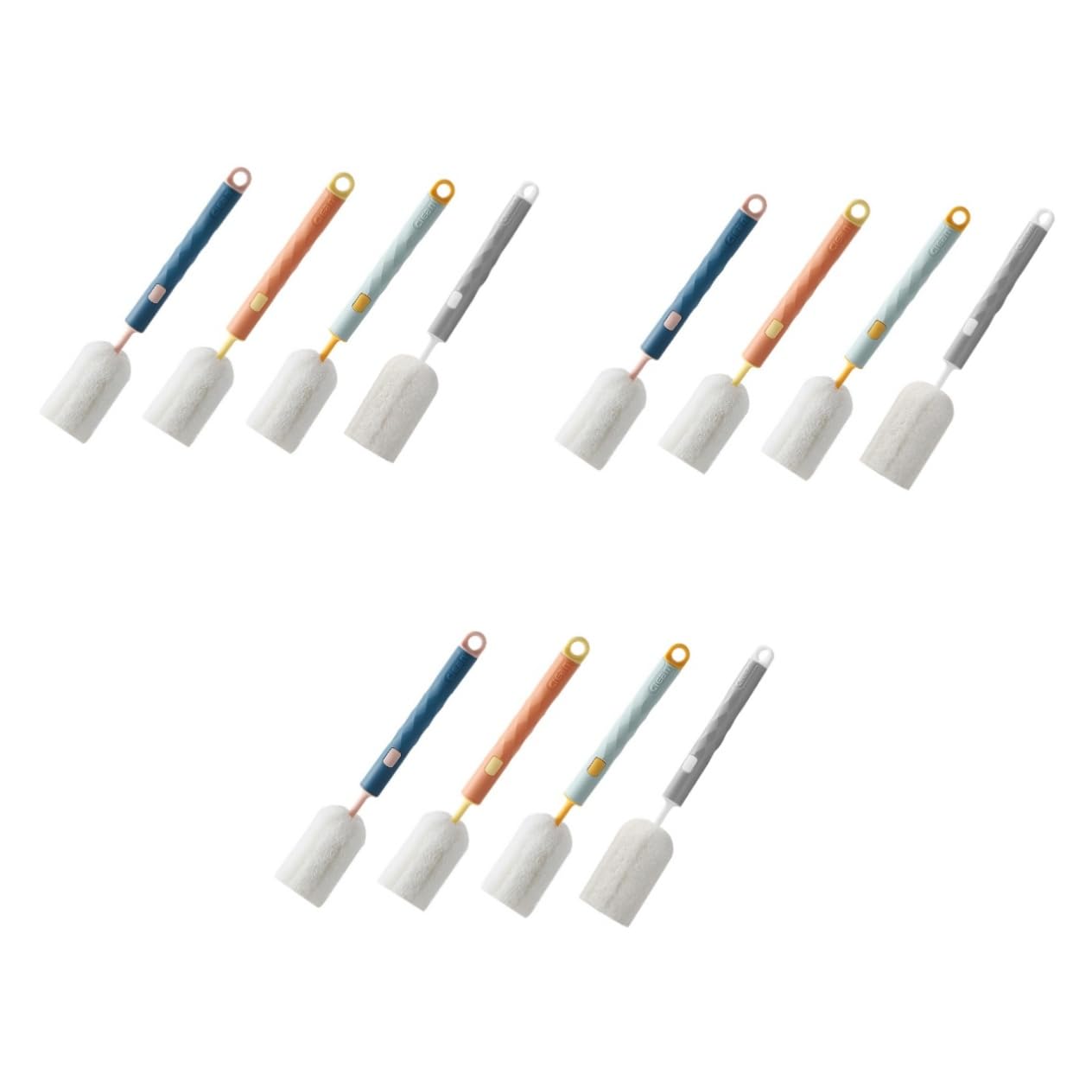 ibasenice 12pièces Brosse De Nettoyage Détachable Pour Bouteilles Brosse Longue Pour Tétines Et Gourdes Nettoyage Pratique Avec Poignée Confortable Couleurs