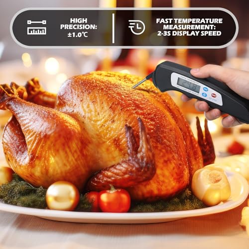 Termómetro digital de carne con sonda impermeable y lectura rápida 7