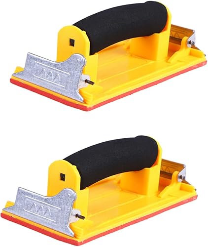 Uonlytech Soporte para papel de lija con asa, herramienta ligera para lijar a mano contorneada para proyectos de paneles de yeso y placas de yeso