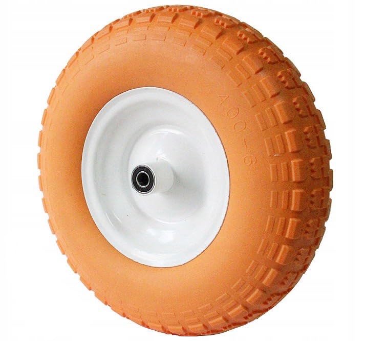 4x Schubkarrenrad Vollgummi PU - Ø12 | Schubkarrenreifen Vollgummireifen Schubkarre Pannensicher 4 00 6 00
