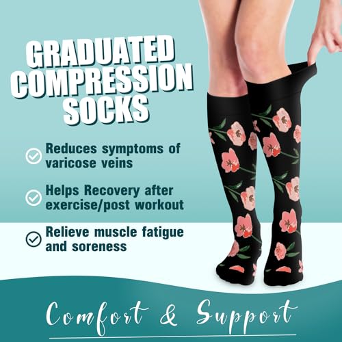 Image of COOLOVER Copper Compression Socks for Women and Men(6 Pairs)-Best Support for Running, Athletic, Travel