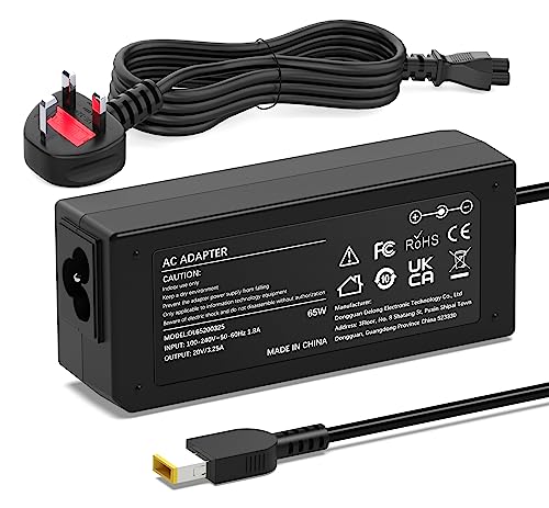 65W Yellow USB Laptop Charger Compatible with Lenovo Thinkpad T440 T440s T450 T450s T460 T460s T470 T470s T550 T560 T570 X240 X250 X270 Z50 Z70 Yoga 2 11 11S 13 Power Supply Adapter