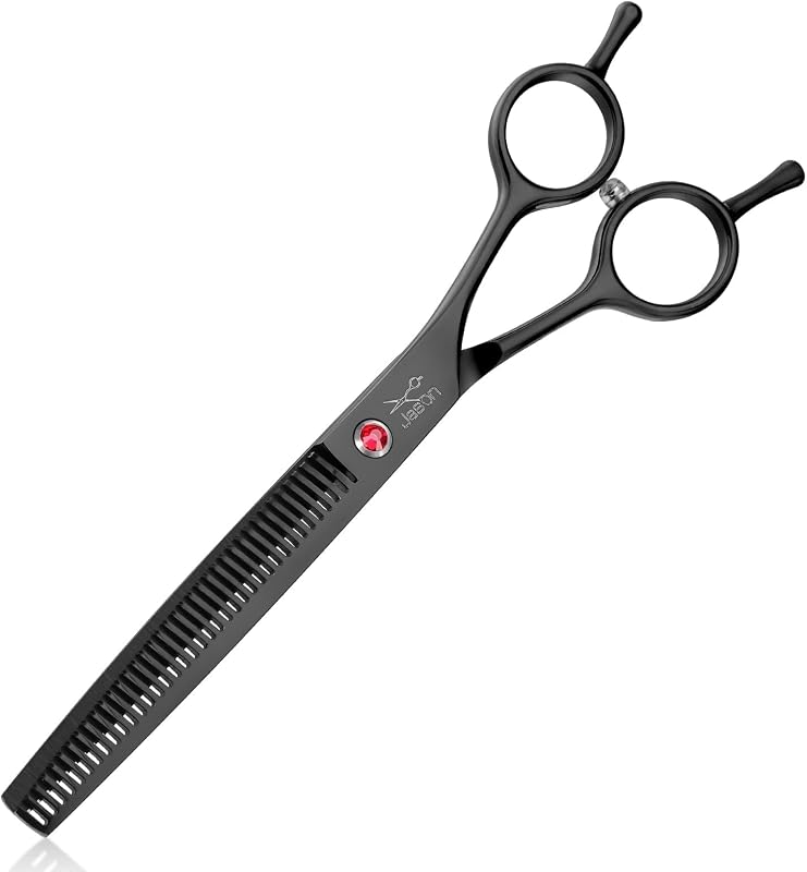 Tesoura de Desbaste para Tosa de Cães JASON, Curva, 37 Dentes, 17,8 cm