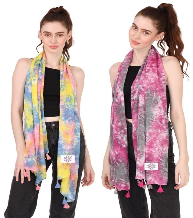 Women and Girls Cotton Viscose Scarfs Stoles Combo Set-Soft Comfortable Stylish