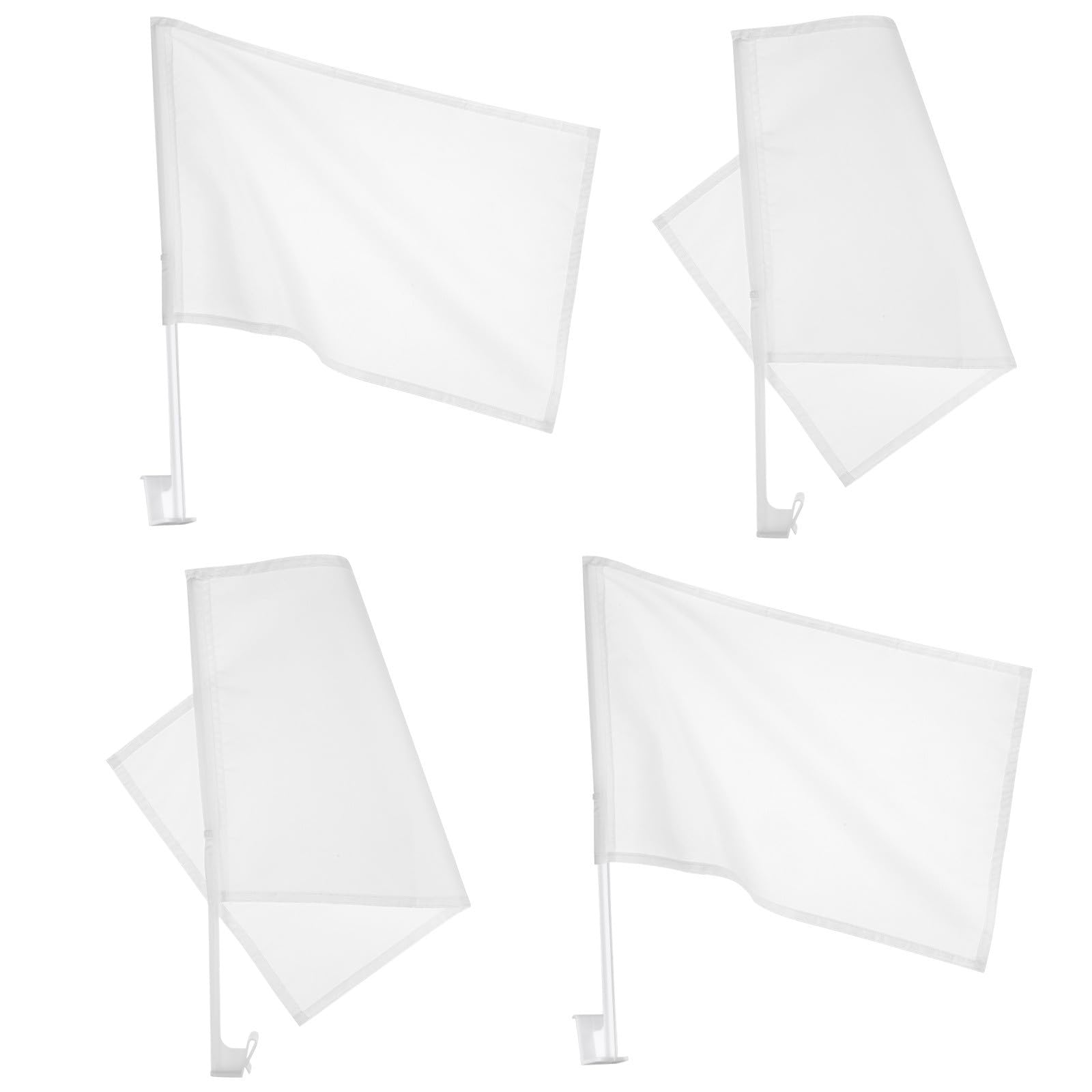 Banderines pequeños ligeros de poliéster y plástico blanco para decoración DIY rápida en eventos