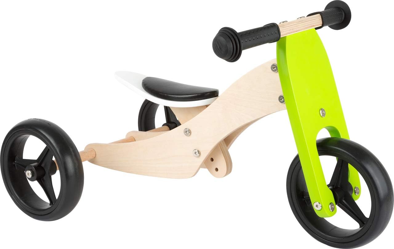 Small Foot11255 Trike 2 in 1 Made of Wood, Tricycle Bike in one, Trains The Sense of Balance Toy, Multicolour, Groß