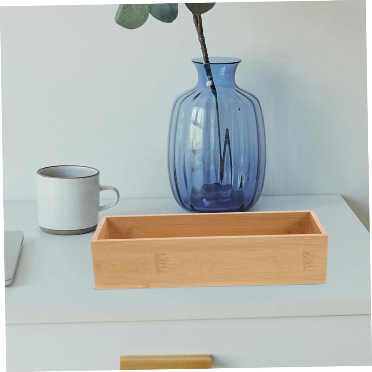 SOLUSTRE 3 Piezas Organizador de Madera sin Tapa Caja de Almacenamiento Multifuncional para Utensilios Maquillaje y Otros Objetos Diseño Minimalista para Cocina Oficina y Baño