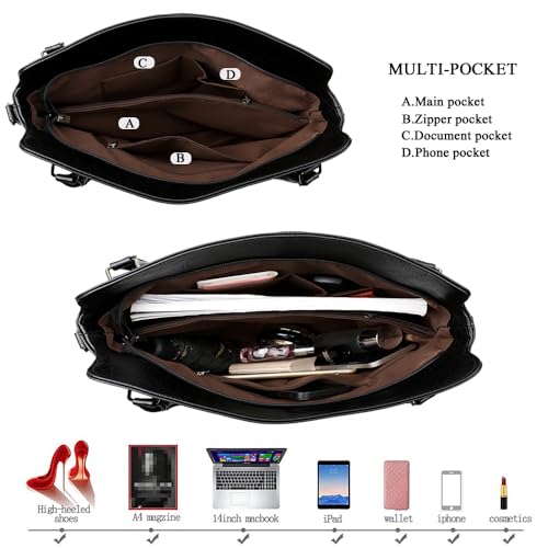 Image of 2E-youth Purses for Women Large Tote Women's Handbag Set Faux Leather Hobo Crossbody Bag 4pcs