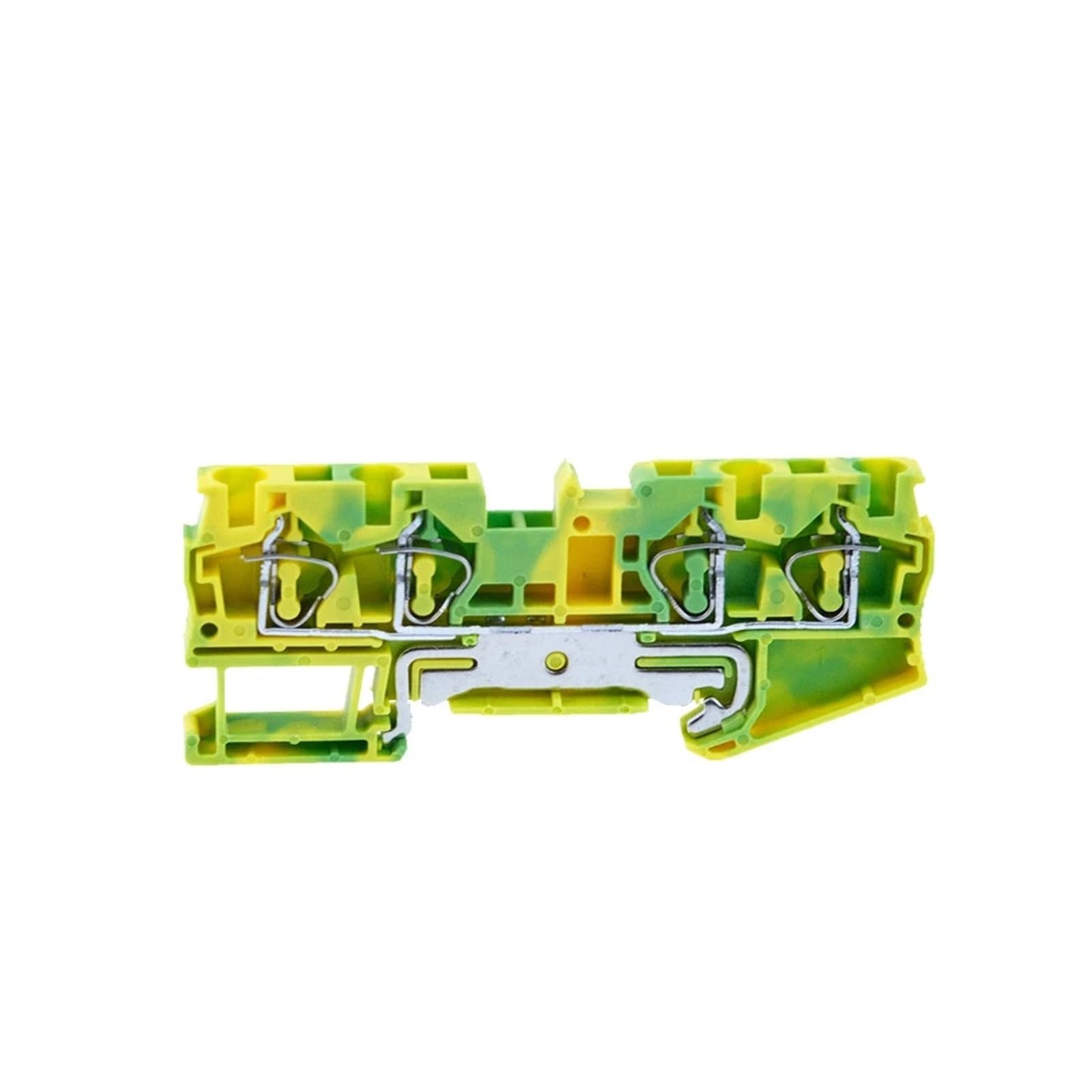 Morsettiera for guida DIN ST-2.5 QUATTRO PE Terra 4 conduttori 24A 800V Morsetto a molla 10 pezzi Connettore elettrico